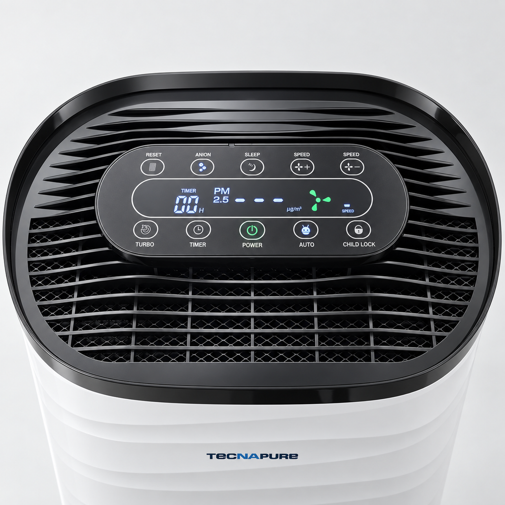 Purificador Inteligente BRITECPURE K09A — Sensor PM2.5 + Display Frontal + WiFi